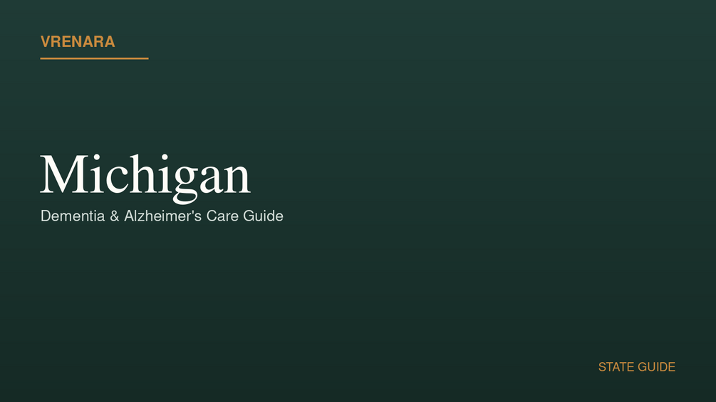 Vrenara Michigan Dementia Care Guide cover