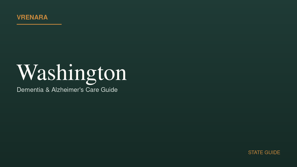 Vrenara Washington Dementia Care Guide cover