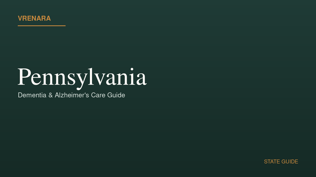 Vrenara Pennsylvania Dementia Care Guide cover