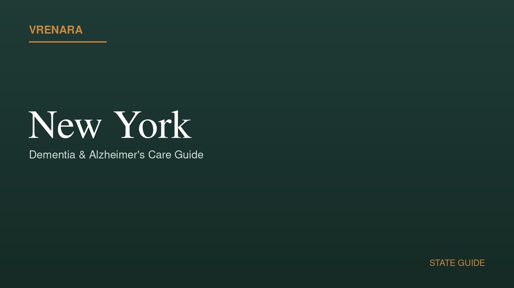 Vrenara New York Dementia Care Guide cover