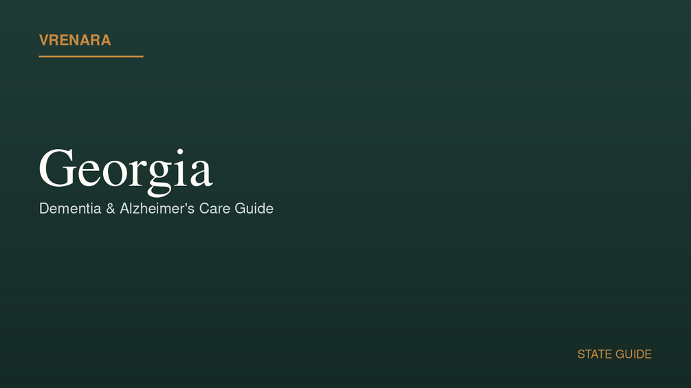 Vrenara Georgia Dementia Care Guide cover